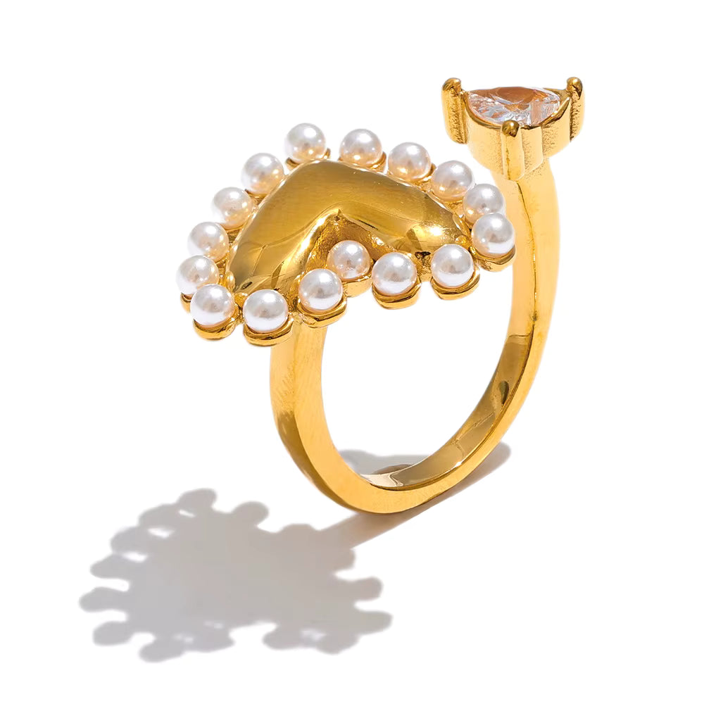 Cupid Pearl Open Ring