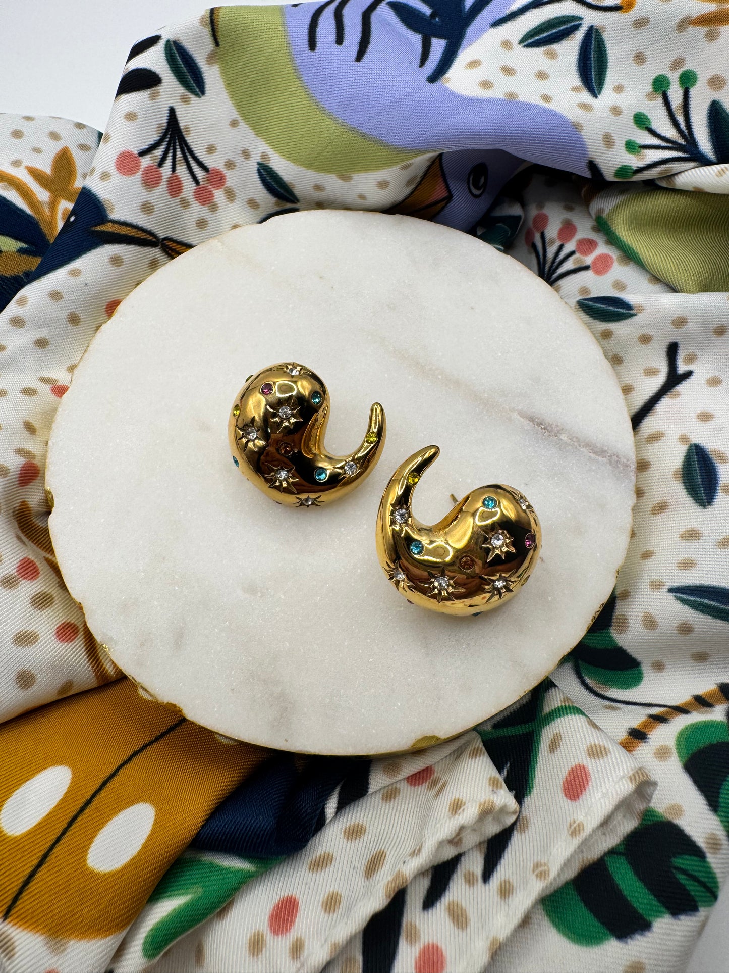 Celestial Crescent Earrings