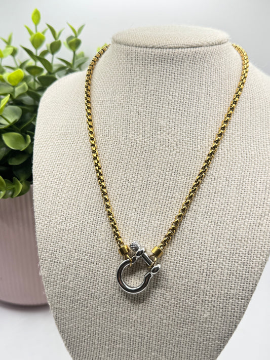 Dual Tone Chain Necklace