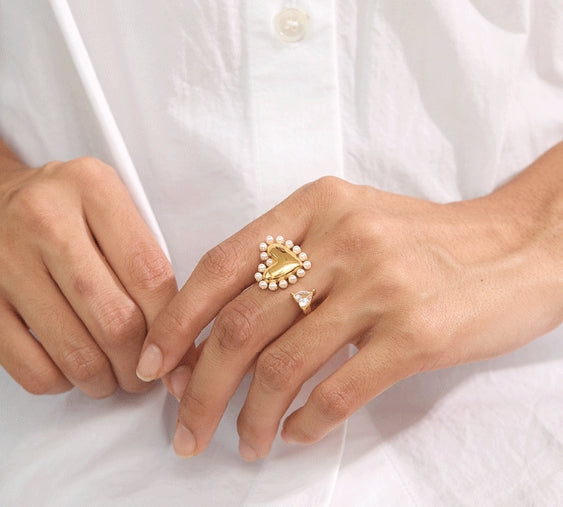 Cupid Pearl Open Ring